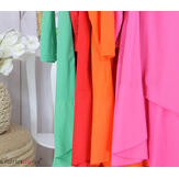Robe tunique asymétrique coton lycra grandes tailles KETTY orange Robe tunique femme grande taille