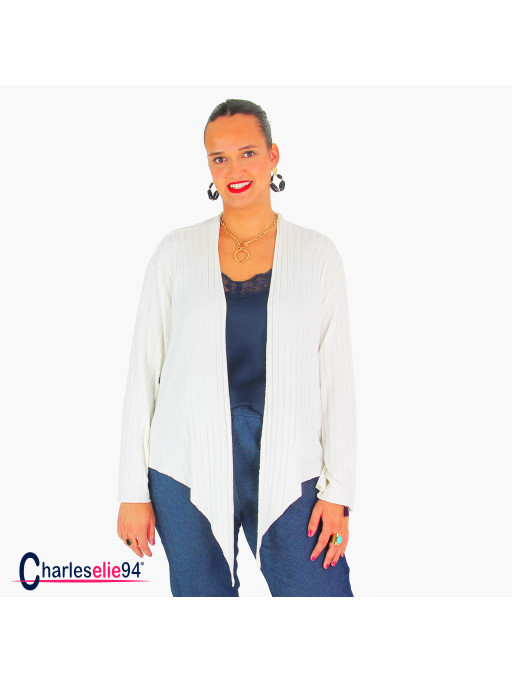 Boléro Gilet En Fourrure Noir Et Blanc - Taille S - Occasion Très Bon état