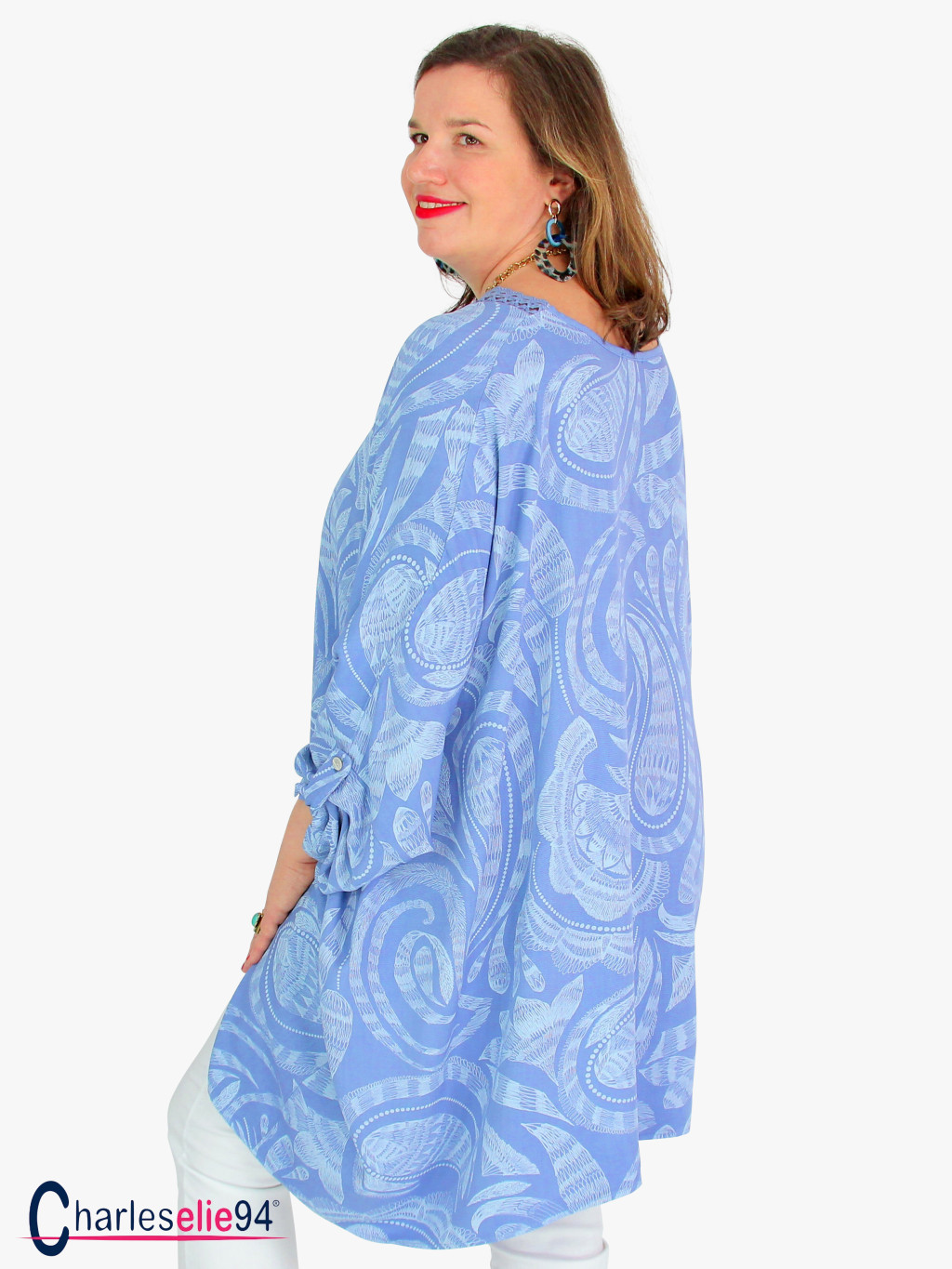 Pull D'Allaitement Briskorrow Femme - Coton Doux - Manches Longues - Avec Poches - Gris