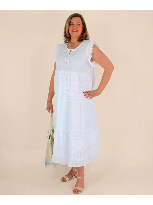 Ancien Patron De Couture JF 620 - Robe En Broderie Anglaise - 7 Tailles - Rétro Vintage