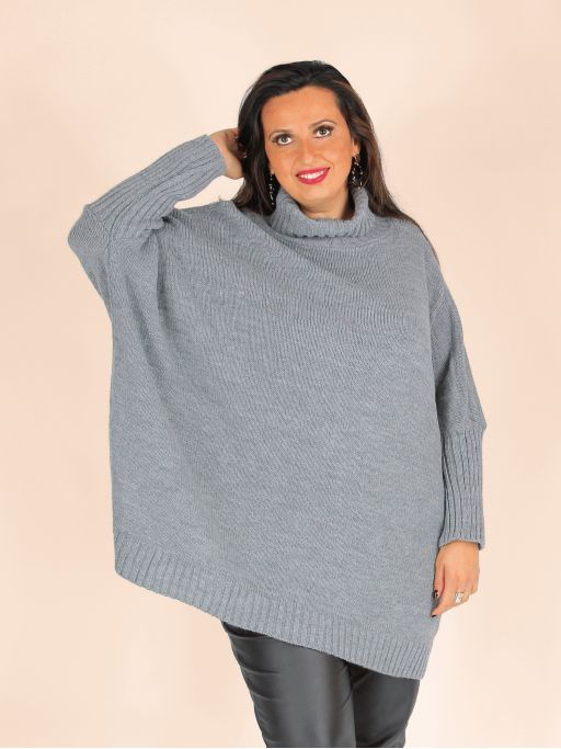 Pull Col Roulé Femme Grosse Maille Tricoté Chaud Oversize - Pull Hiver Doux Et Confortable