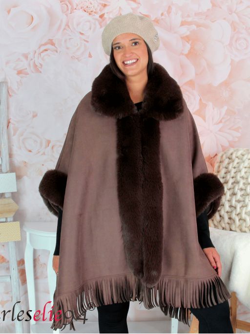 Cape manteau LIZZY chocolat