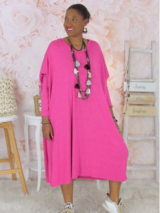 Robe pull grande taille femme hiver PIANO maille douce |Charleselie94