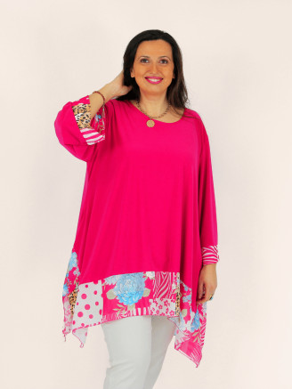 Tunique longue évasée MYNTE fuchsia