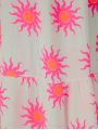 Robe en coton gaufré imprimé soleil TULLIA rose pâle
