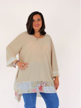 Tunique longue évasée MYNTE beige