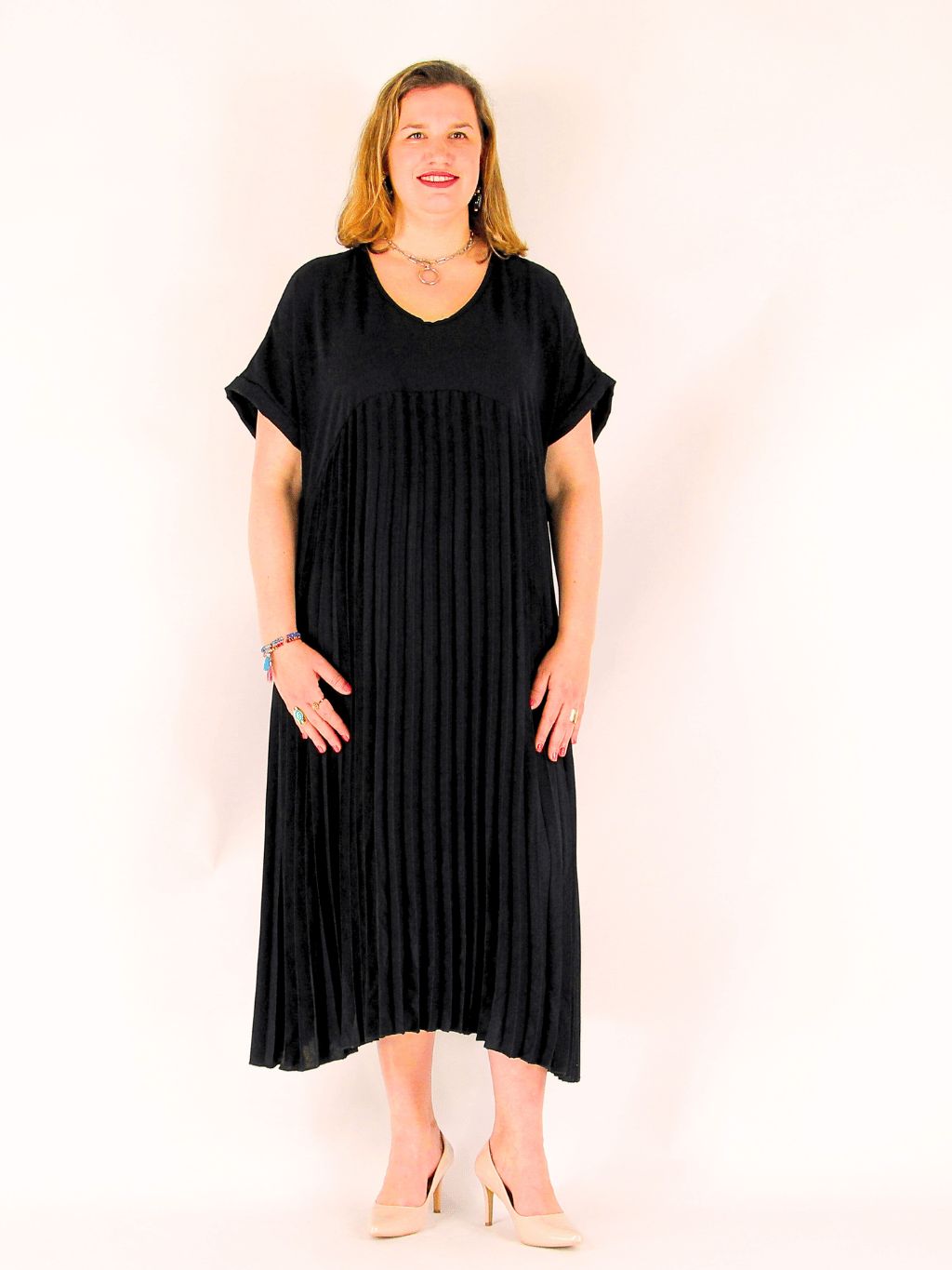 Jupe Plissée Midi Windsmoor Vintage - Crêpe Noir - Taille 36 (UK8) - Très Bon état