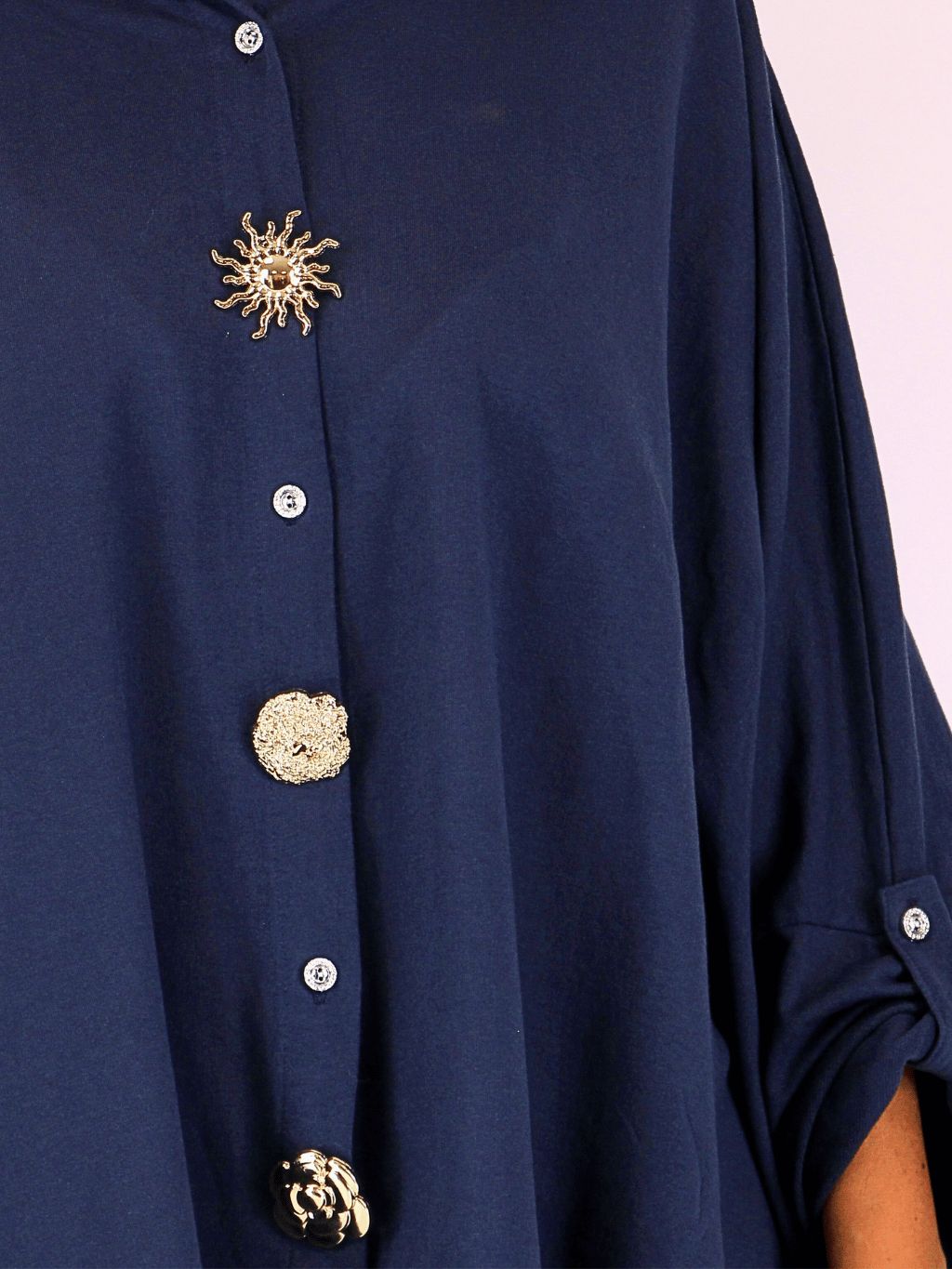 Tunique Chemise Oversize Bleu Marine KIABI - Taille 42 - Rayonne - Occasion Très Bon État