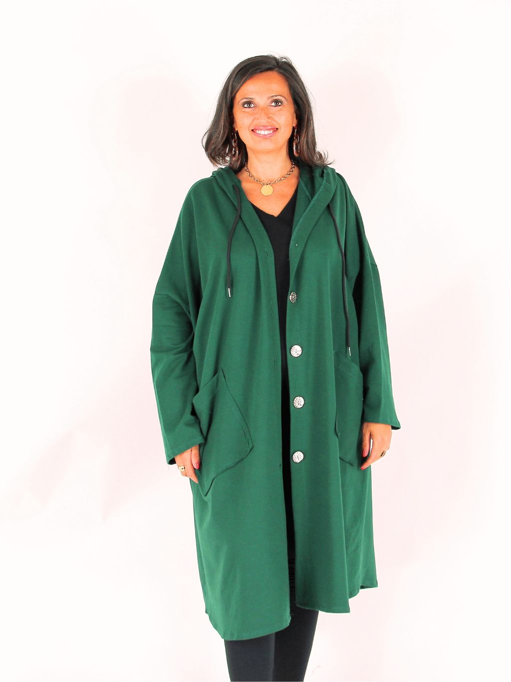 Style Wise Fashion Cardigan à Capuche Oversize Avec Ailes D'Ange à Paillettes - Femme