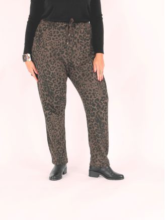 Pantalon grande taille stretch PASSY chocolat
