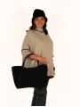 Pull tunique grande taille col montant MATILDE beige