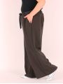 Pantalon grande taille stretch ROSARIO coupe large chocolat